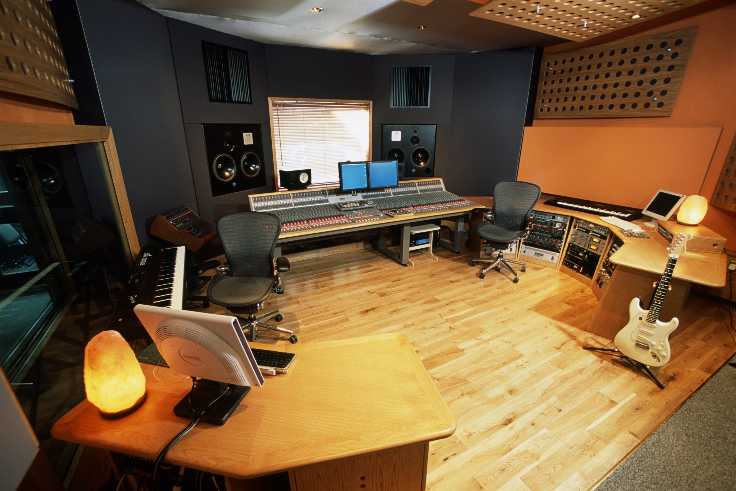 Large recording studio with 60 channel mixing desk at its heart