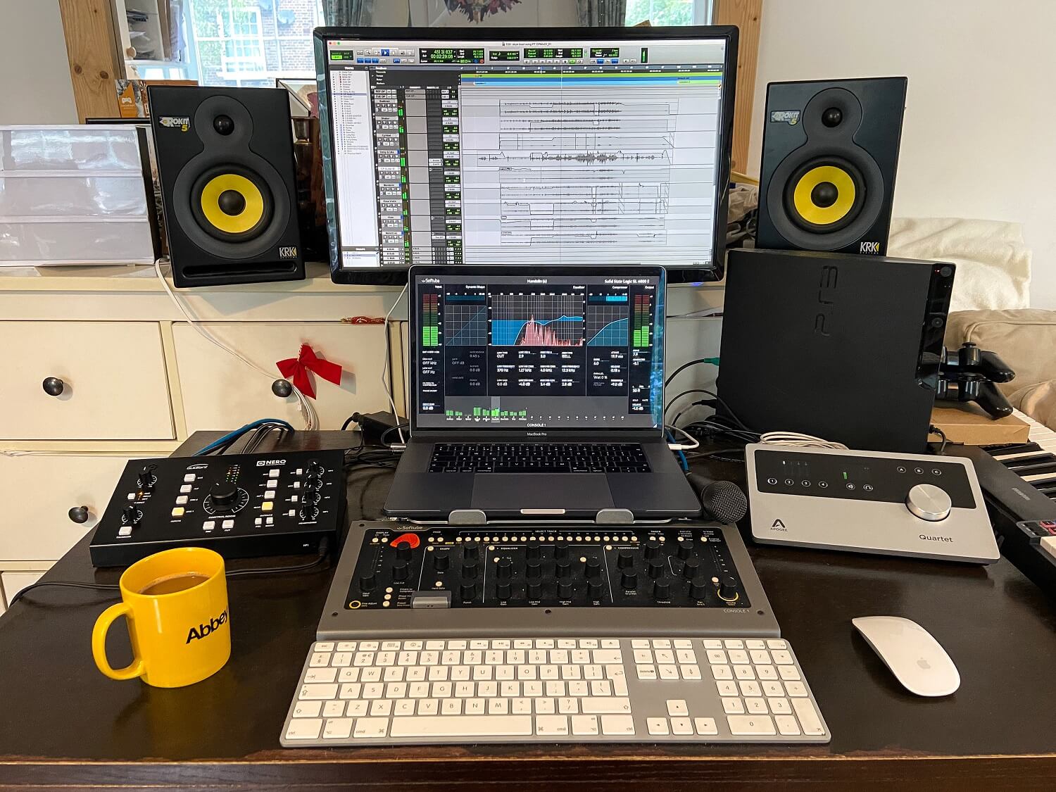 Home studio set up and a cup of tea