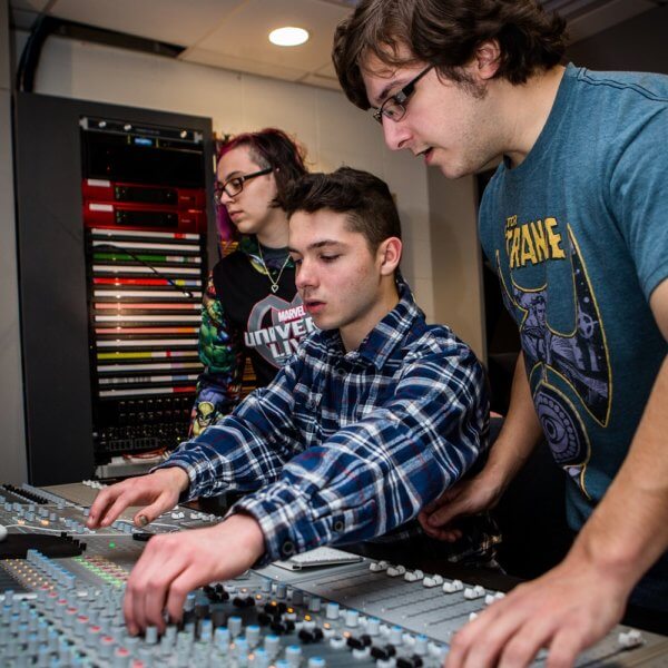 audio students enjoy the ASP8024 mixing console
