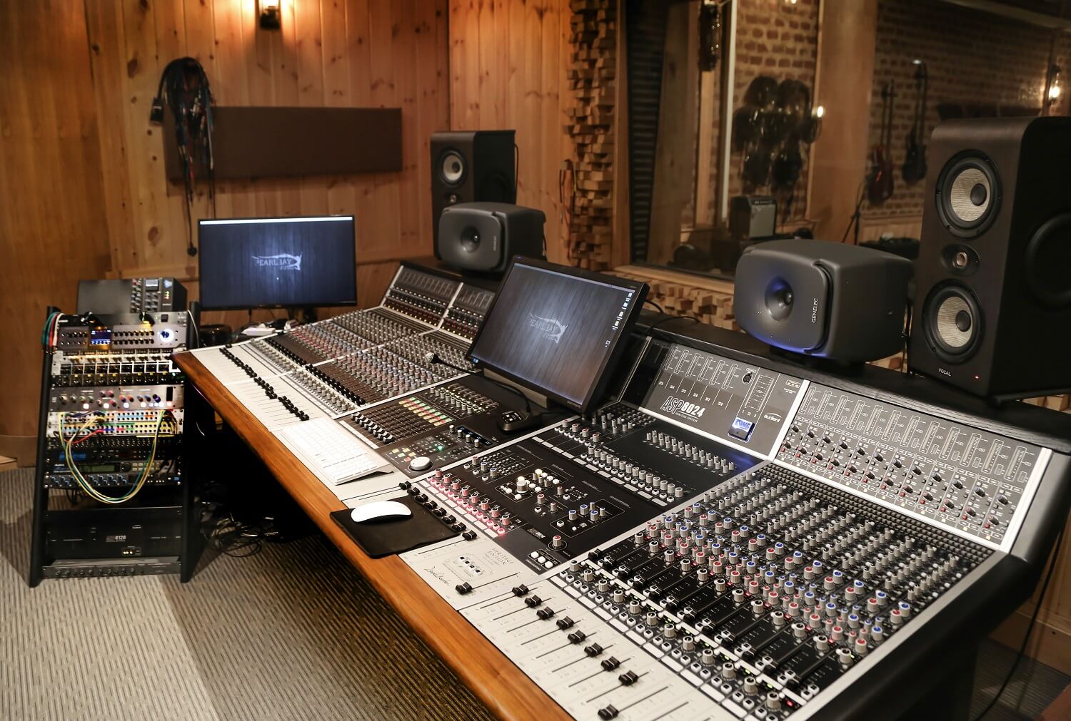 Mixing console in studio complex
