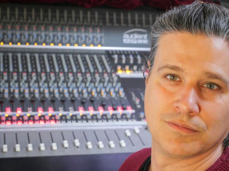 Yigal at mixing console - where he creates live mix streams