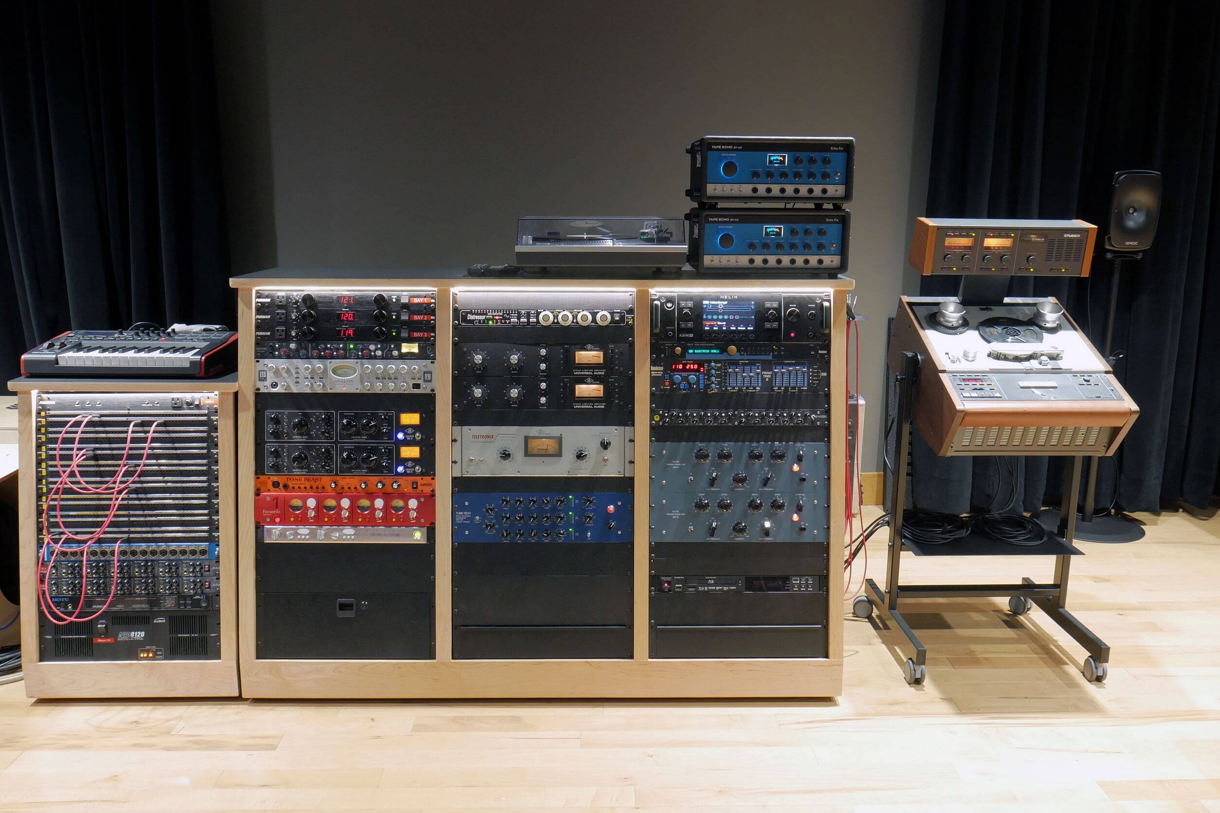 Racks in the classroom sized control room