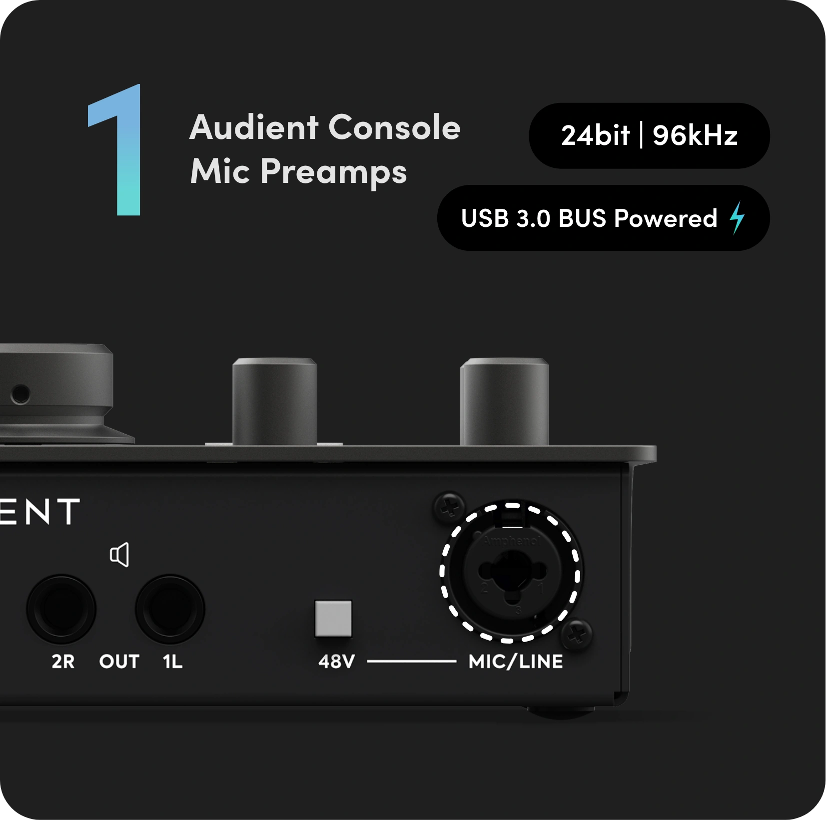 1 Audient Console Mic Preamp